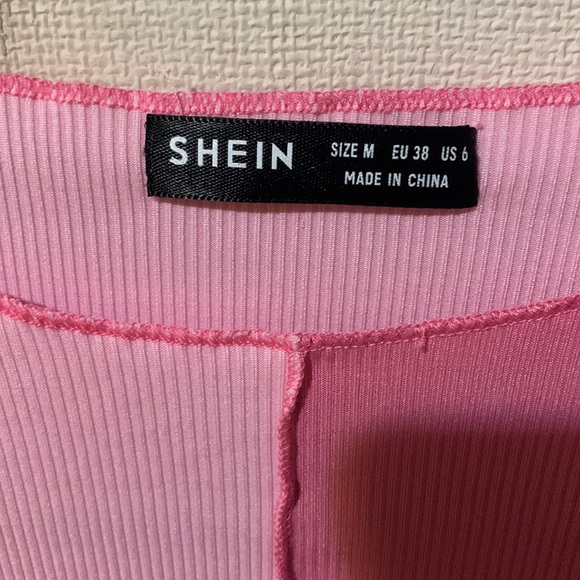 Pink long sleeve crop top - Picture 3 of 3